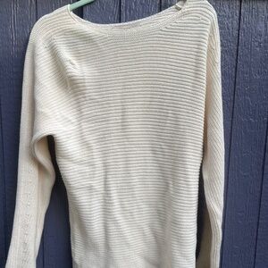 Loft white sweater size small